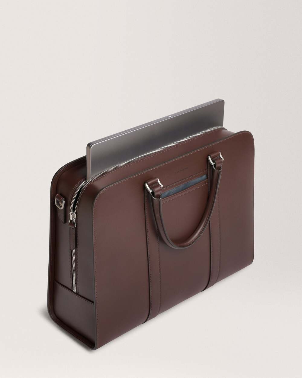 Carl Friedrik Palissy Overnight Briefcase Smooth Leather 27L Chocolate NEW